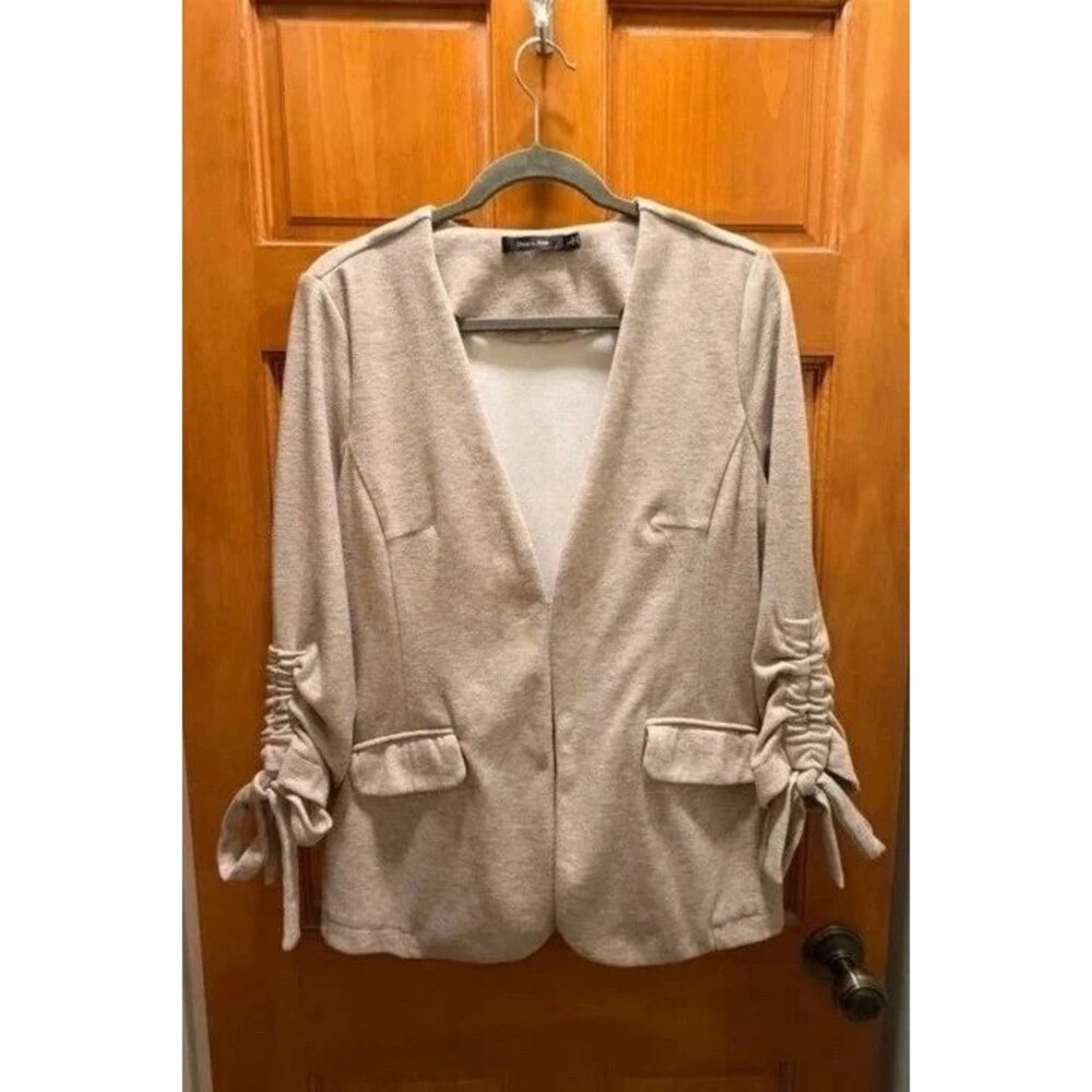 Women Blazer Jacket Heather Tan Beige